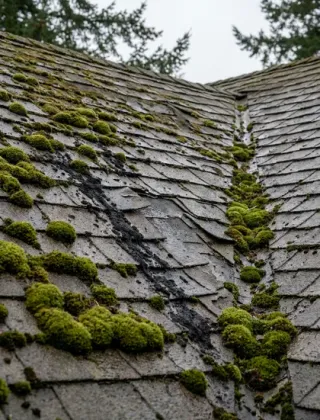 Before, Roof Moss Removal (example job)